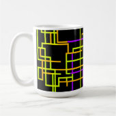 Retro-Neon-Raster Kaffeetasse (Links)