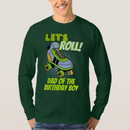 Retro Neon Roller Skaten Lasse Roll Birthday Crew T-Shirt