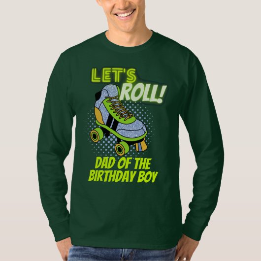 Retro Neon Roller Skaten Lasse Roll Birthday Crew T-Shirt (Vorderseite)