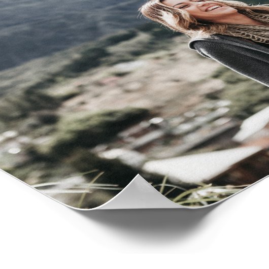 Retro-Neon-Rosa-Foto-Skript willkommen Abschluss Poster (Ecke)