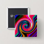 Retro Neon Rot drehen Button (Vorne & Hinten)