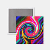 Retro Neon Rot drehen Magnet (Vorderseite/Rückseite)