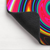 Retro Neon Rot drehen Mousepad (Ecke)