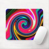 Retro Neon Rot drehen Mousepad (Mit Mouse)