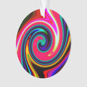 Retro Neon Rot drehen Ornament (Vorderseite)