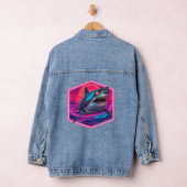 Retro Neon Shark Vaporwave Jeansjacke (Hangar)