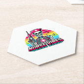 Retro Neon Skeleton Nurse � Funny Spooky Medical D Untersetzer (angewinkelt)