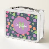 Retro Neon Stingray Metal Lunch Box (Rückseite)