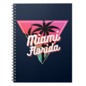 Retro Neon Sunset Palm Trees Miami Florida Notizblock (Vorderseite)