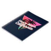 Retro Neon Sunset Palm Trees Venice Beach Notizblock (Linke Seite)