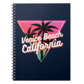 Retro Neon Sunset Palm Trees Venice Beach Notizblock (Vorderseite)