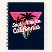 Retro Neon Sunset Palme Trees & Spa Notizblock (Vorderseite)