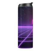 Retro-Neon-Synthwave-Unendlichkeit-Gitter-Thermal- Thermosbecher (Nach links gedreht)