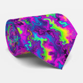 Retro Neon Tie-Dye Custom Necktie Krawatte (Gerollt)