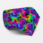 Retro Neon Tie-Dye Custom Necktie Krawatte (Gerollt)
