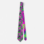 Retro Neon Tie-Dye Custom Necktie Krawatte (Vorderseite)