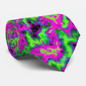 Retro Neon Tie-Dye Custom Necktie Krawatte (Gerollt)