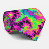 Retro Neon Tie-Dye Custom Necktie Krawatte (Gerollt)