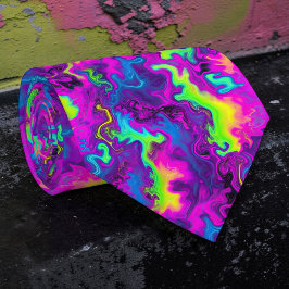 Retro-Neon-Tie-Dye-Halstuch nach Maß Krawatte