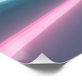 Retro-Neon-Tunnel-Geschwindigkeits-Auto-Kunst Poster (Ecke)