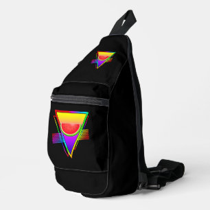 Retro Neon Wassermelone Crossbody Bag