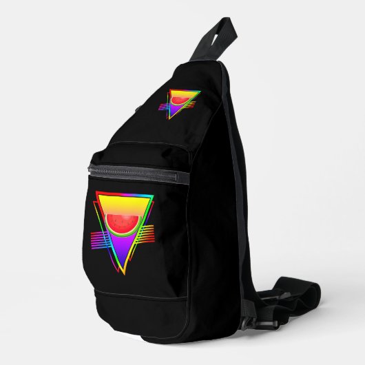 Retro Neon Watermelon Crossbody Bag (Rechte Ecke)