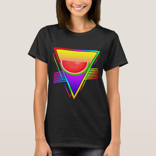 Retro Neon Watermelon T-Shirt (Vorderseite)