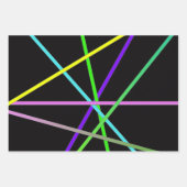 Retro Neon Wrapping Paper Flat Sheet Set 3 Geschenkpapier Set (Vorderseite 3)