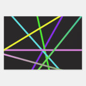 Retro Neon Wrapping Paper Flat Sheet Set 3 Geschenkpapier Set (Vorderseite)