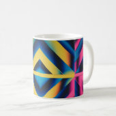 Retro-Neondreiecke - Bold Geometric 80er Classic Kaffeetasse (VorderseiteRechts)