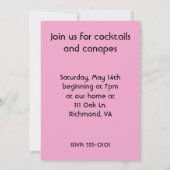 Retro Neonglückliche Stunden-Party Einladung (Rückseite)