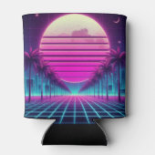 Retro, Neonmoon/Palmen im 80er Dosenkühler (Rückseite)