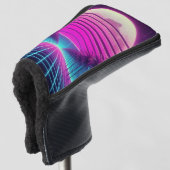 Retro, Neonmoon/Palmen im 80er Golf Headcover (3/4 Vorderseite)