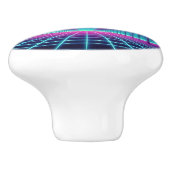 Retro, Neonmoon/Palmen im 80er Keramikknauf (Seitenansicht)