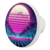 Retro, Neonmoon/Palmen im 80er Keramikknauf (Rechts)