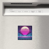 Retro, Neonmoon/Palmen im 80er Magnet (In Situ (Geschirrspüler))