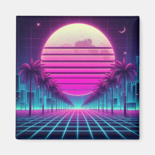 Retro, Neonmoon/Palmen im 80er Magnet