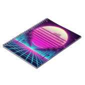 Retro, Neonmoon/Palmen im 80er Notizblock (Linke Seite)
