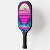 Retro, Neonmoon/Palmen im 80er Pickleball Schläger (Links)