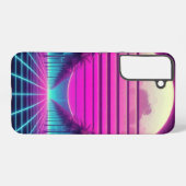 Retro, Neonmoon/Palmen im 80er Samsung Galaxy Hülle (Rückseite (Horizontal))