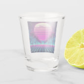 Retro, Neonmoon/Palmen im 80er Schnapsglas (Rückseite)