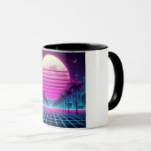 Retro, Neonmoon/Palmen im 80er Tasse (VorderseiteRechts)