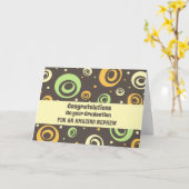 Retro Nephew Herzlichen Glückwunsch Abschluss Car Karte (Gelbe Blume)