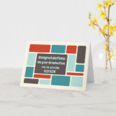 Retro Nephew Herzlichen Glückwunsch Abschluss Karte (Gelbe Blume)