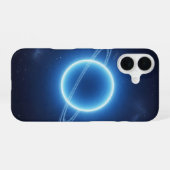 Retro Neptun-Glanz iPhone 16 Hülle (Rückseite (Horizontal))