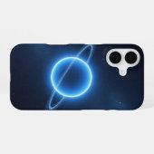 Retro Neptun-Glanz iPhone 16 Hülle (Rückseite (Horizontal))