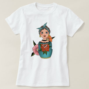 Retro Nest Puppe Tattoo T-Shirt