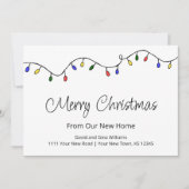 Retro Neue Zuhause Weihnachtslichter bewegen Ankündigung (Vorderseite)