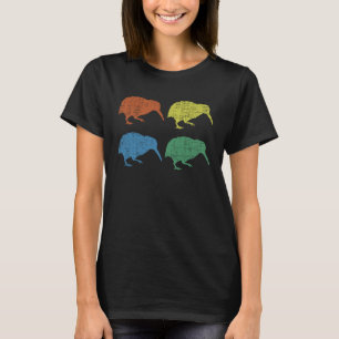 Retro Neuseeland NZ Niedlich Kiwi Bird Souvenir T-Shirt
