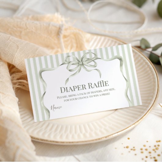 Retro Neutral Bow Cafe Bebe Coffee Baby Shower Begleitkarte